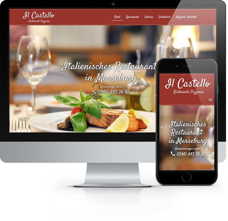 Webdesign-Referenz Restaurant Il Castello