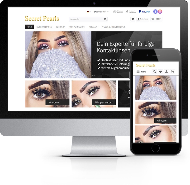 Webdesign-Referenz Secret Pearls