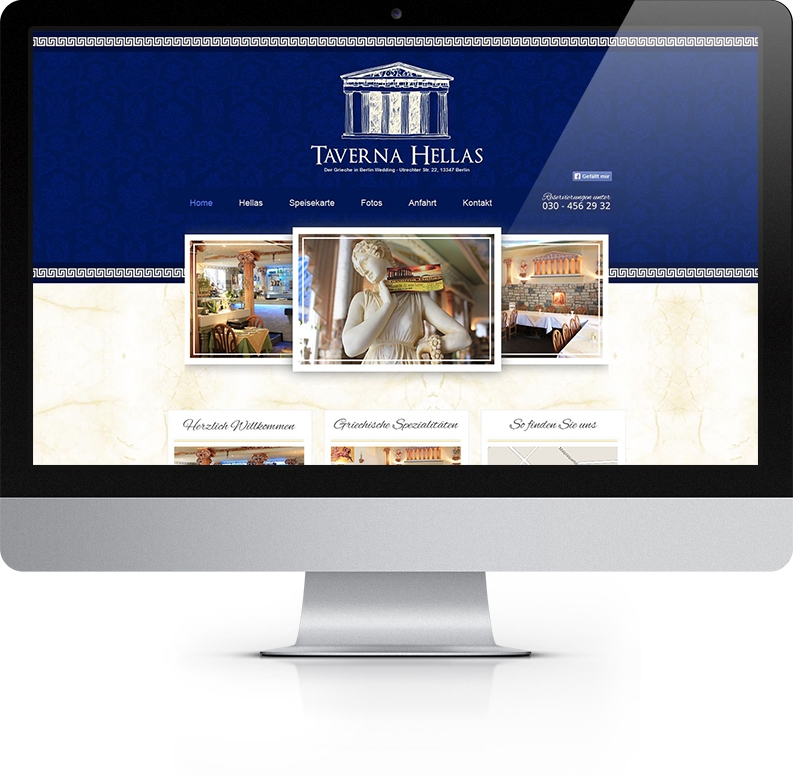 Webdesign-Referenz Taverna Hellas