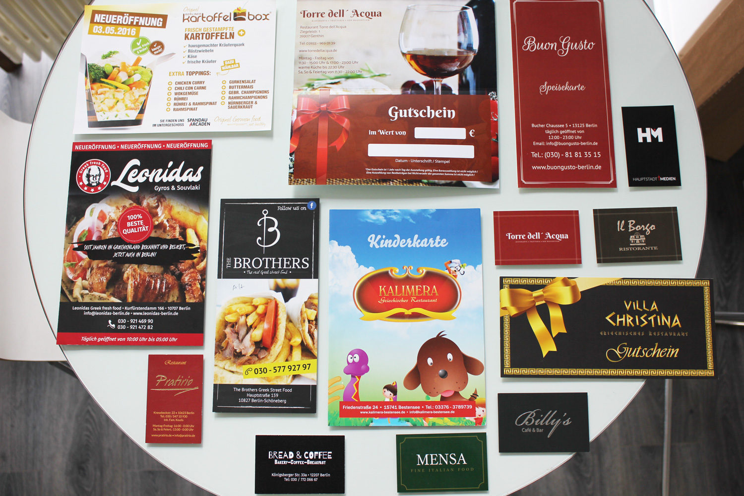 Speisekarte für Restaurant – Beispiel 9 aus der Hauptstadt-Medien-Manufaktur